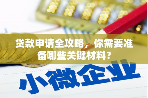 云龙贷款申请全攻略，你需要准备哪些关键材料？