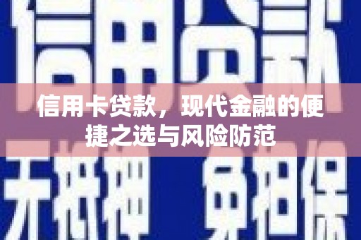 云龙信用卡贷款，现代金融的便捷之选与风险防范
