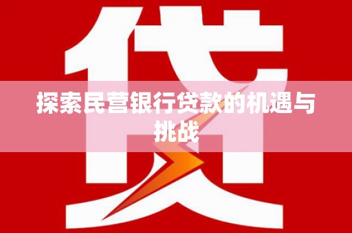 云龙探索民营银行贷款的机遇与挑战