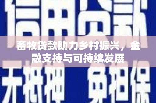 云龙畜牧贷款助力乡村振兴，金融支持与可持续发展