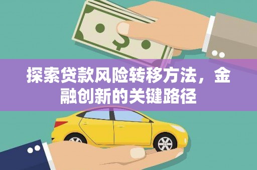 云龙探索贷款风险转移方法，金融创新的关键路径