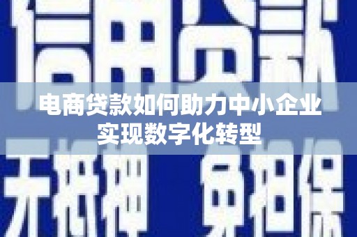 云龙电商贷款如何助力中小企业实现数字化转型