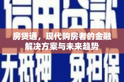 云龙房贷通，现代购房者的金融解决方案与未来趋势