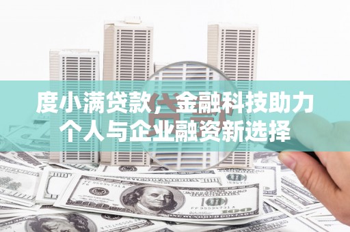 云龙度小满贷款，金融科技助力个人与企业融资新选择