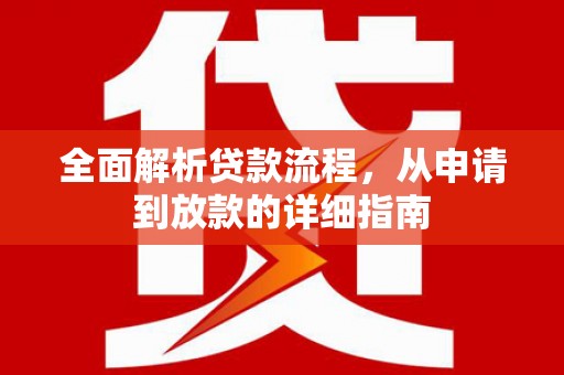 云龙全面解析贷款流程，从申请到放款的详细指南