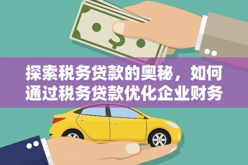 云龙探索税务贷款的奥秘，如何通过税务贷款优化企业财务