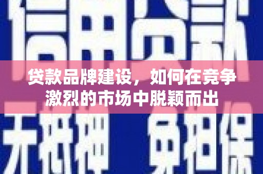 云龙贷款品牌建设，如何在竞争激烈的市场中脱颖而出