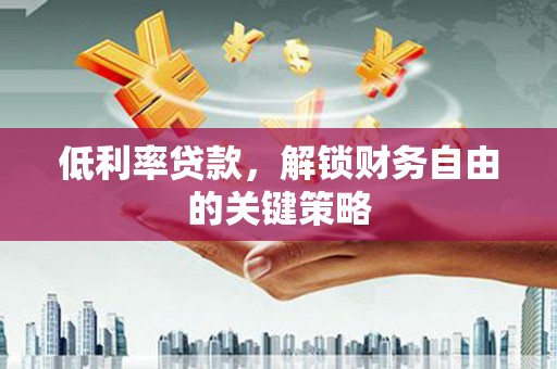 云龙低利率贷款，解锁财务自由的关键策略