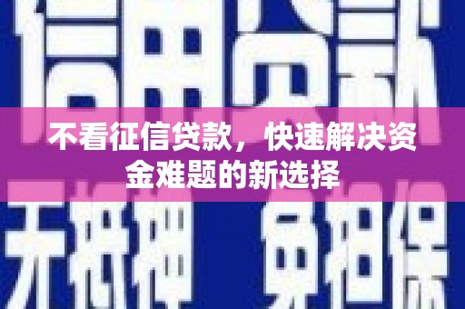 云龙不看征信贷款，快速解决资金难题的新选择