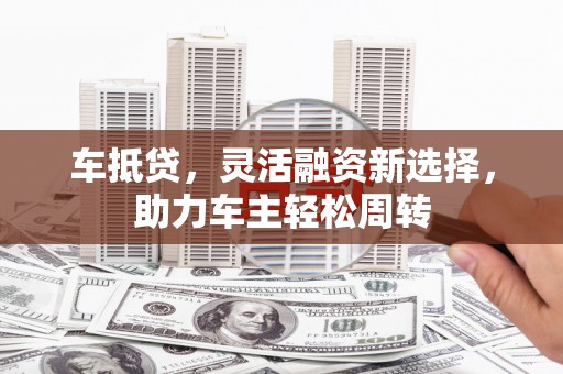 云龙车抵贷，灵活融资新选择，助力车主轻松周转