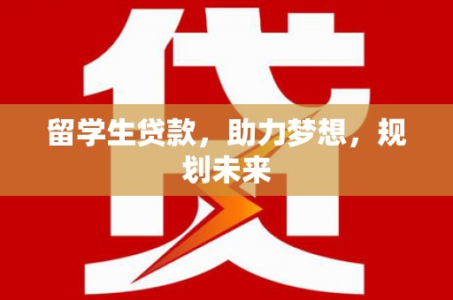 云龙留学生贷款，助力梦想，规划未来