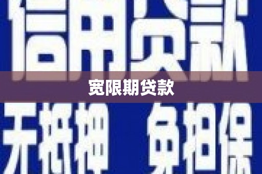 云龙宽限期贷款