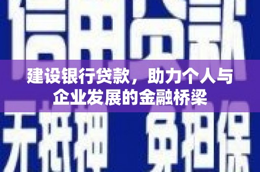 云龙建设银行贷款，助力个人与企业发展的金融桥梁