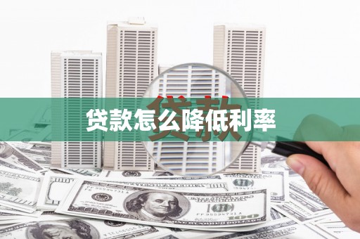 云龙贷款怎么降低利率
