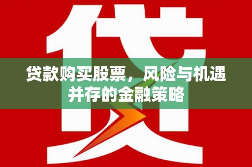 云龙贷款购买股票，风险与机遇并存的金融策略