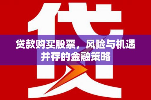 云龙贷款购买股票，风险与机遇并存的金融策略