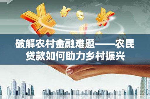 云龙破解农村金融难题——农民贷款如何助力乡村振兴