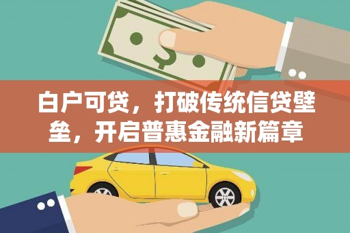 云龙白户可贷，打破传统信贷壁垒，开启普惠金融新篇章